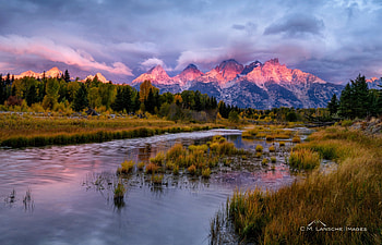 Grand Teton National Park, Nature, Clouds, Mountain, River, Night HD wallpaper