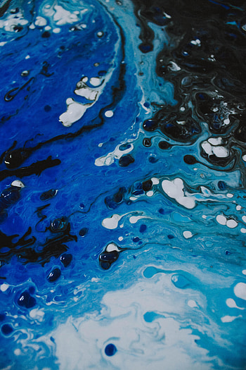 Blue, water color, texture HD phone wallpaper