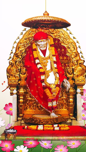Sai Baba , Flowers Background, flowers, background HD phone wallpaper