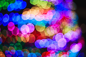 Circles, colorful, overlapping, bokeh HD wallpaper
