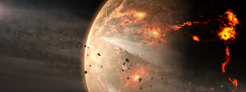 Space Impacts, Stars, Asteroids, Rocks, Planets, Space, Galaxies, Universe HD wallpaper