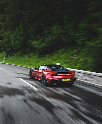 Rear view, Aston Martin DBS Superleggera, on-road HD phone wallpaper