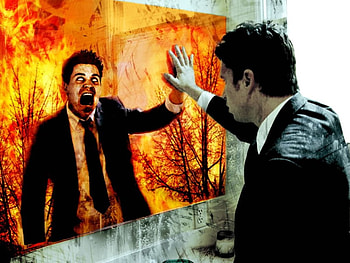 Senses Fail Mirror, mirror, music, abstract, flames, fire, senses fail, band HD wallpaper