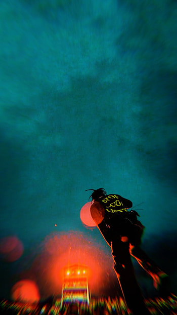Travis Scott, sky, underwater diving HD phone wallpaper