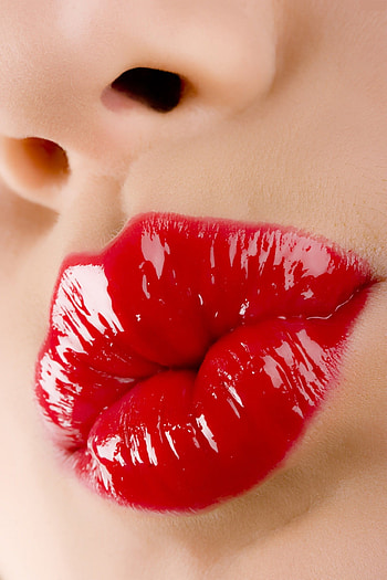 Lipstick, Women face, Red lipstick smart HD phone wallpaper