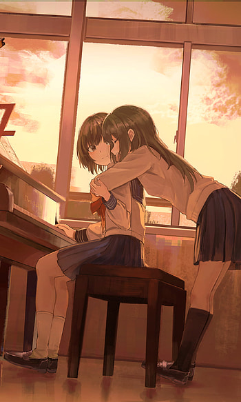 school uniform, Anime, girl, anime girl HD phone wallpaper