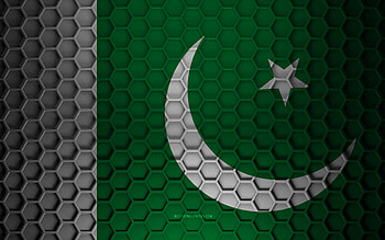 Pakistan flag, 3d hexagons texture, Pakistan, 3d texture, Pakistan 3d flag, metal texture, flag of Pakistan HD wallpaper