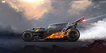 Hot Rod Speed Motors , hot-rod, cars, artist, artwork, digital-art, artstation HD wallpaper