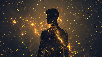 Humanity's Artistic Essence: Ultra, artistic, man, humanity, silhouette, galaxy HD wallpaper