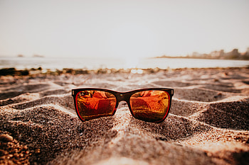 Sunglasses, holiday, close up, summer, sand HD wallpaper