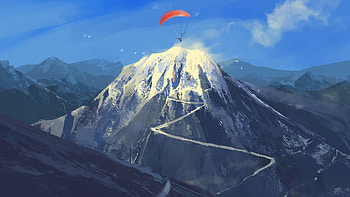Paragliding sport, Mountain flights, , que beauty HD wallpaper