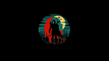 The Mandalorian Star Wars , the-mandalorian, star-wars, tv-shows, dark, black, oled, artist, artwork, digital-art HD wallpaper
