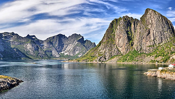 ... Background Full . mountain, sky, lake, summer HD wallpaper