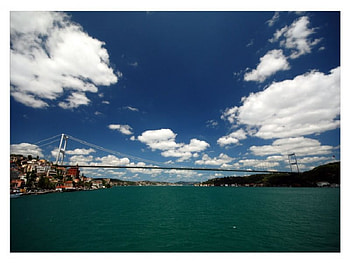 istanbul panorama turkey, blue, turkey, istanbul HD wallpaper