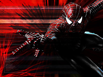 Spider Man Red, spider man, pg, movie, red HD wallpaper