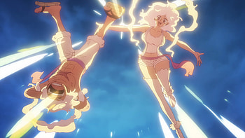 Skybound Fury — Luffy (Gear 5) & Jewelry Bonney | One Piece, Anime, One Piece, Jewelry Bonney, Monkey D. Luffy, Gear 5 (One Piece) HD wallpaper