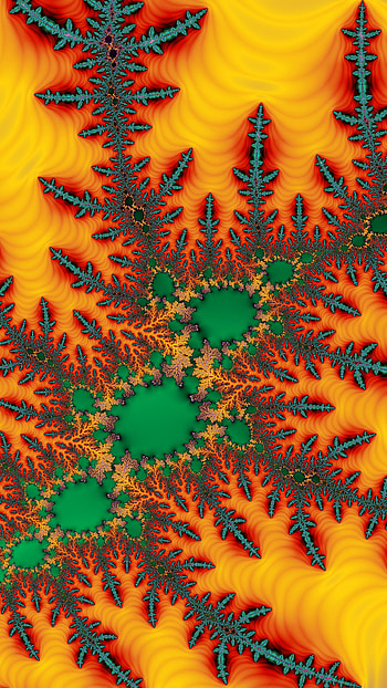 Vertical Fractal Background for Smart- Red and Yellow, yellow, red, pattern, psychedelic, trippy, Abstract, fractal HD phone wallpaper