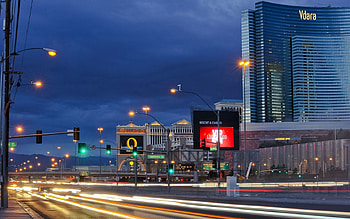 Cities, Night, Las Vegas, Road, Nevada HD wallpaper