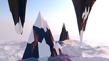 Mountains Lowpoly, low-poly, mountains, artist, artwork, digital-art HD wallpaper