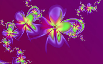 RAINBOW FLOWERS, fractal, abstract, rainbow, flower HD wallpaper