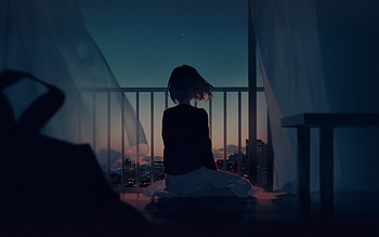 anime girl window HD wallpaper