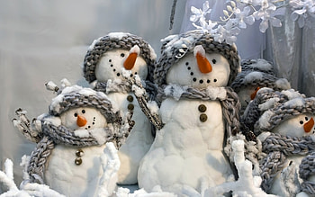 Holidays, New Year, Snowman HD wallpaper