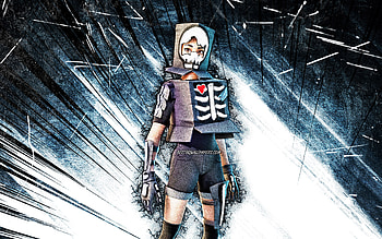 Spectral Delivery Boxy, grunge art, Fortnite Battle Royale, Fortnite characters, blue abstract rays, Spectral Delivery Boxy Skin, Fortnite, Spectral Delivery Boxy Fortnite HD wallpaper