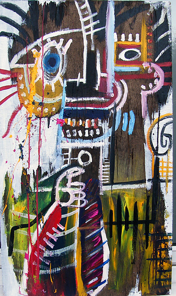 jean-michel basquiat artwork | Portrait Of Basquiat In Armani Suit' Acrylic on extremely HD phone wallpaper