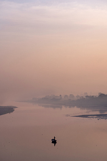 Nature, Rivers, Fog, Silence, Boat, Lonely, Alone, Calm, Windless HD phone wallpaper