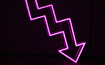 Violet, Arrow, Dark, Neon, Glow, Purple HD wallpaper