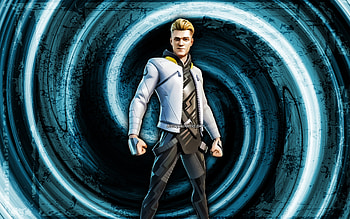 Lachlan, blue grunge background, Fortnite, vortex, Fortnite characters, Lachlan Skin, Fortnite Battle Royale, Lachlan Fortnite HD wallpaper