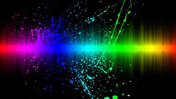 Abstract, Rainbow, Lines, Paint, Iridescent, Blots HD wallpaper