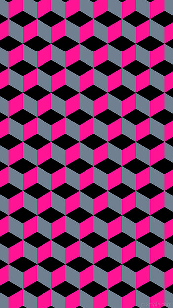 pink black 3d cubes grey slate gray deep pink HD phone wallpaper