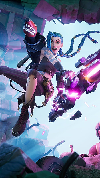 Jinx, League of Legends, , Artistic backgrounds HD phone wallpaper