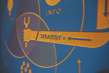 Colorful business infographic highlighting strategy and information concepts. HD wallpaper