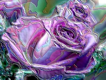PURPLE ROSE ENEMAL, ART, PRETTY, ROSE, PURPLE HD wallpaper