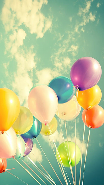Balloons graphy, Vibrant party decor, Playful atmosphere, Festive HD phone wallpaper