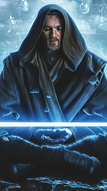 Obi Wan Kenobi, Blue Theme, Underwater HD phone wallpaper