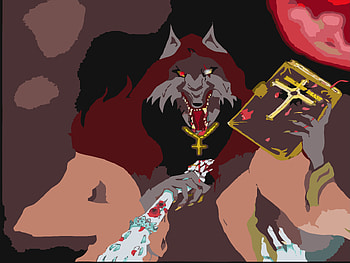 Lupus Daemones, wolf, artistic, fantasy HD wallpaper