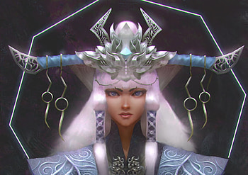 The white force, blue, pink, fantasy, mangamie raava, girl HD wallpaper