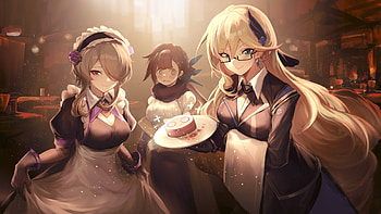 Anime Girls Cake, girl, Anime, food, cake HD wallpaper
