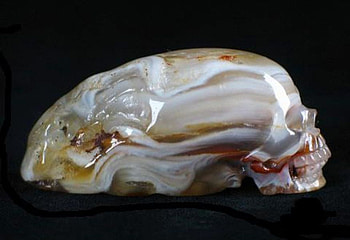 BOTSWANA AGATE GEODE SKULL, geodes, skull, cool, head, rock HD wallpaper