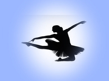 Dance, blue, silouhette, ballerina HD wallpaper