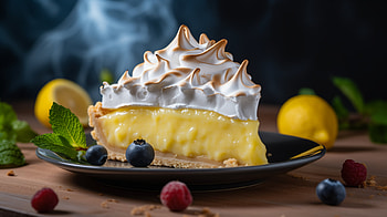 Lemon Meringue Pie - Gourmet Dessert Background, Lemon Pie, food, pie HD wallpaper