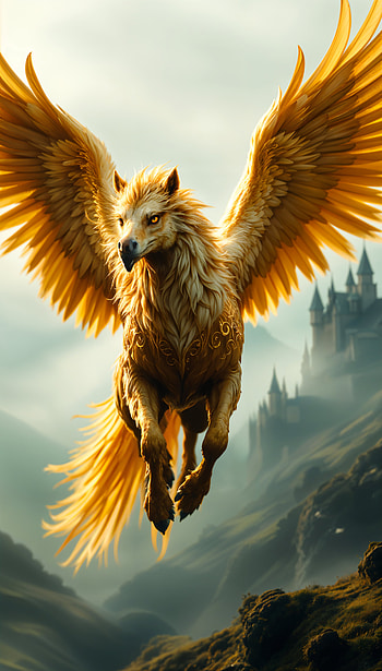 Majestic Hippogriff: A Stunning , mythical creature, fantasy, flying HD phone wallpaper