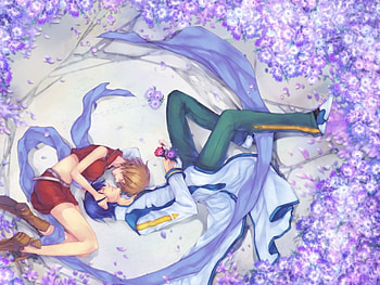 Meiko and Kaito, couple, kaito, vocaloid, meiko HD wallpaper
