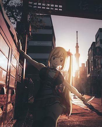 Lucy - Fairy Tail, animefanart, anime, animerealism, AnimexReality, FairyTail, LucyHeartfilia, anime, AnimeEdit, anime HD phone wallpaper
