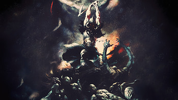 Demons and warrior, dark, art HD wallpaper