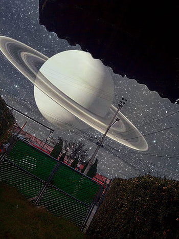 Saturno en la Tierra, atmosfera, atmosphere, espacio, sky, cielo con estrellas, cielo, planeta, imaginativo, noche cosmica HD phone wallpaper