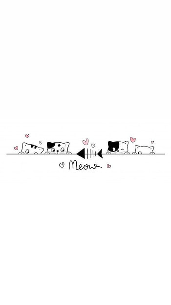 Meow, magenta, art, cat HD phone wallpaper